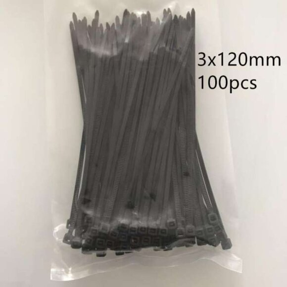 500 Piece Assorted Black Zip Ties - Picture 5 of 6